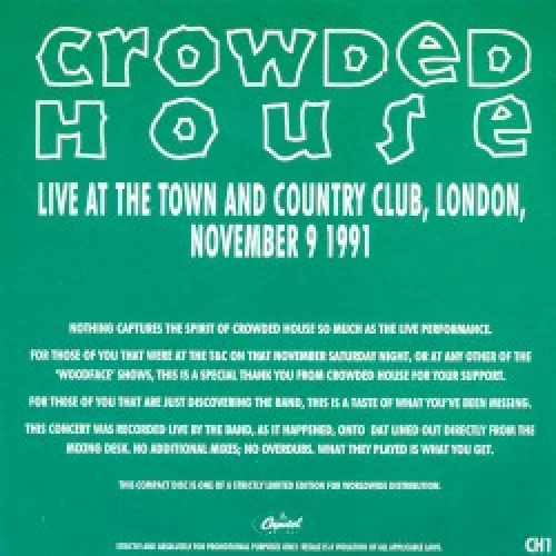 Live at the Town and Country Club, London, November 9 1991