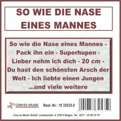 So wie die Nase eines Mannes