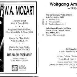 Clarinet Trio, K. 498 / Adagio and Rondo K. 617 / Oboe Quartet, K. 370 / Horn Quintet K. 407