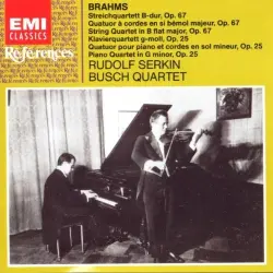 String Quartet in B-flat major, op. 67 / Piano Quartet in G minor, op. 25