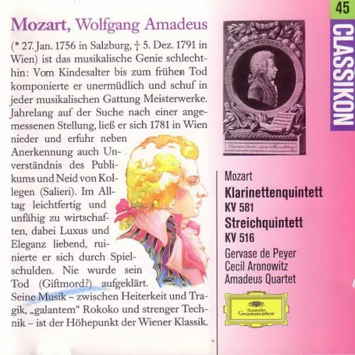 Clarinet Quintet in A major / String Quintet in G minor