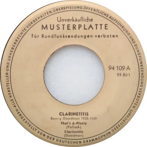 Clarinetitis - Benny Goodman 1928-1929