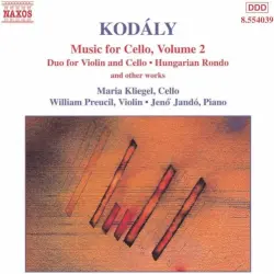 Music for Cello, Volume 2: Duo for Violin and Cello / Hungarian Rondo