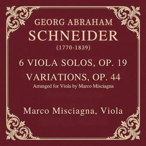 6 Solos for Viola, op. 19 / Variations, op. 44 (arr. Misciagna)