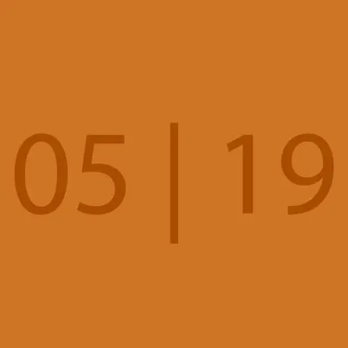 Calendar - 05 | 19