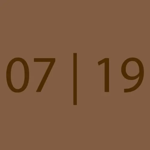 Calendar - 07 | 19