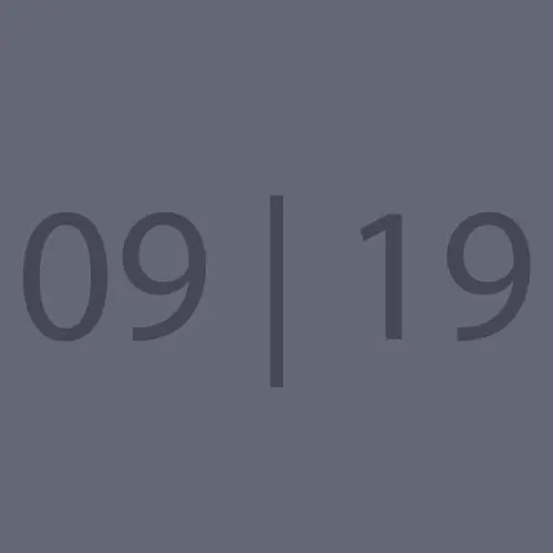 Calendar - 09 | 19